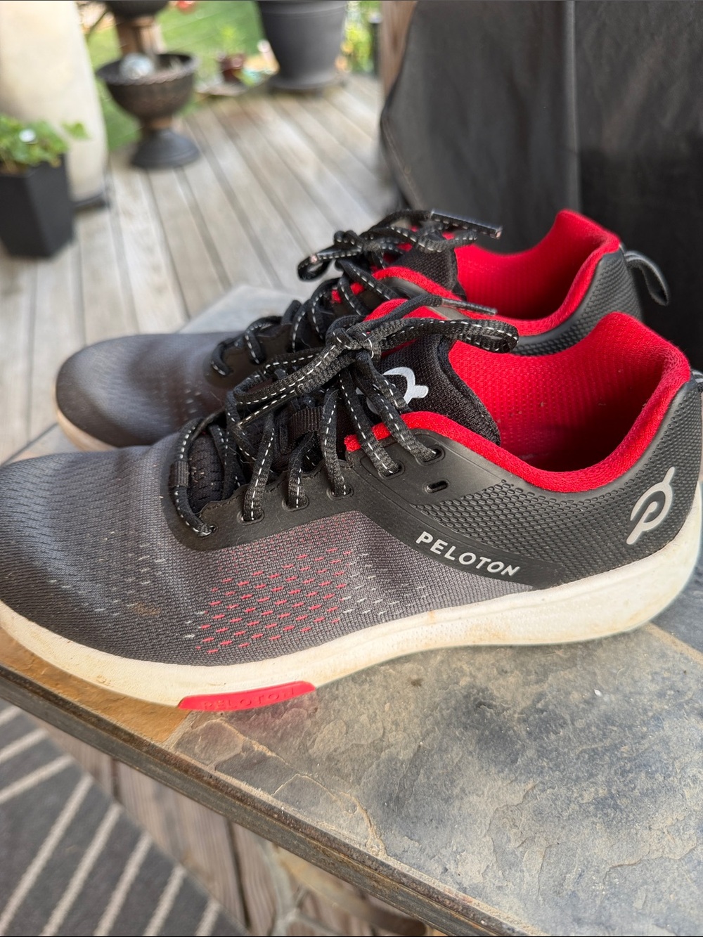 Peloton Black and Red Low-Profile Training Sneakers - Picture 3 of 7